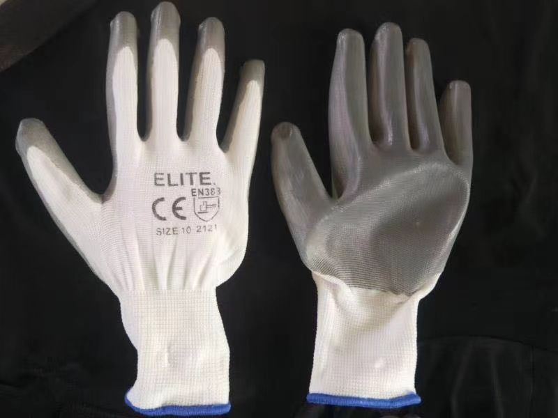 nitrile coated safety work gloves
